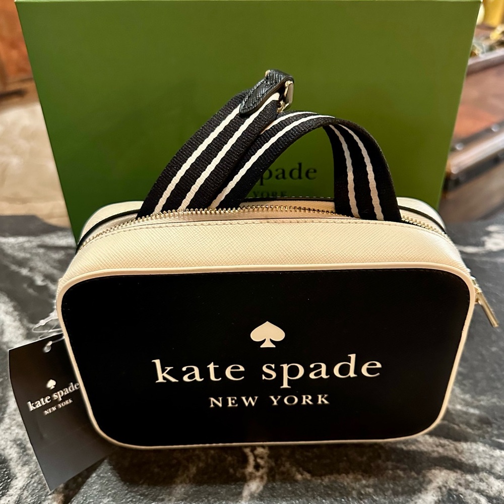 Kate Spade Black and Cream Cosmetic Case - Picture 3 of 5